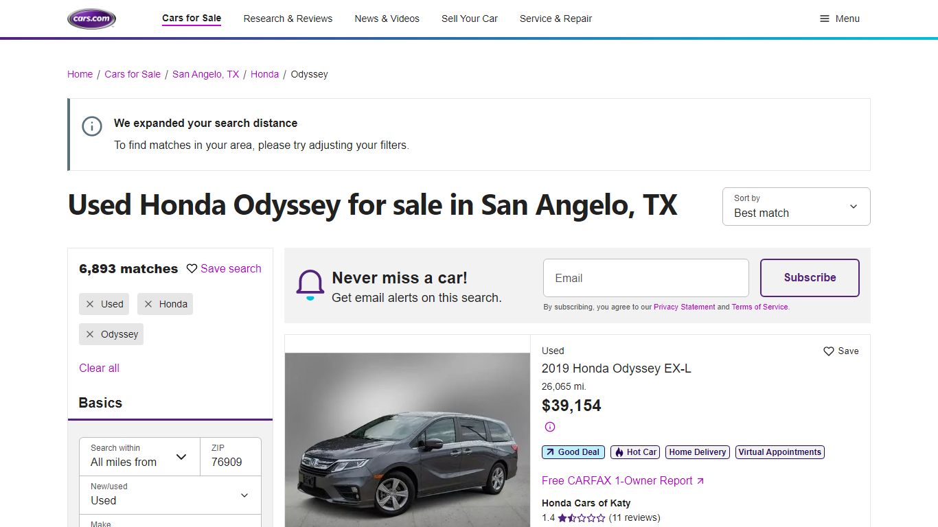 Used Honda Odyssey for Sale in San Angelo, TX | Cars.com